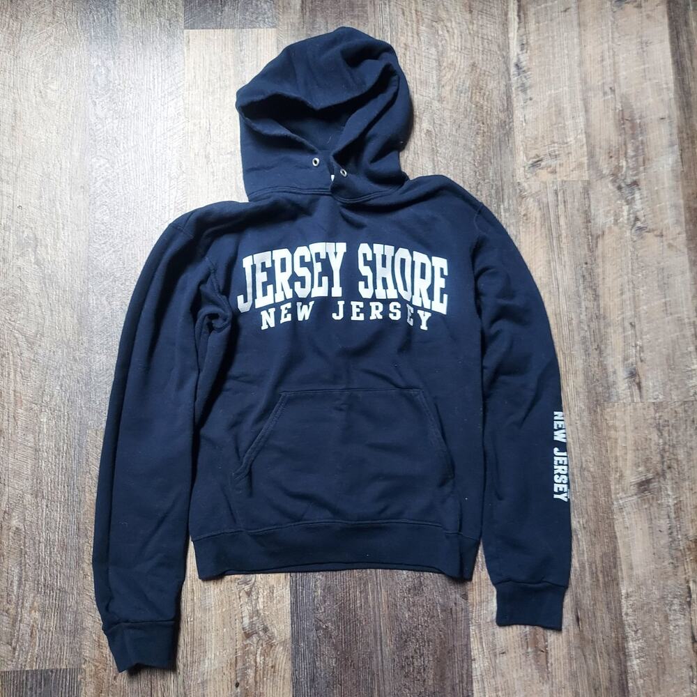 Jerzees Jersey Shore New Jersey Seaside Heights Navy Hoodie Sweatshirt Adult S